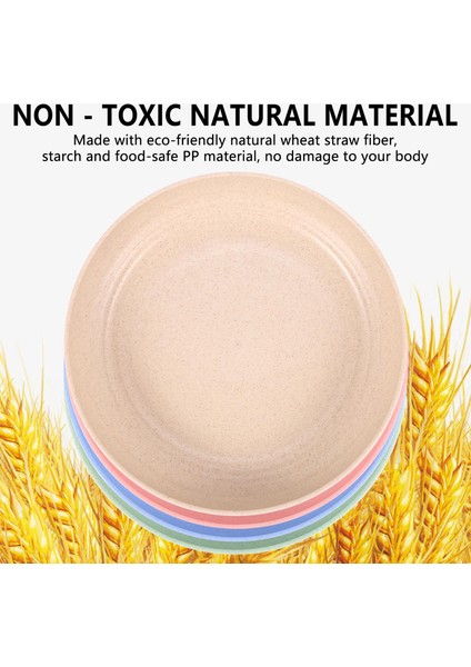 4 Adet 10 Inç Buğday Samanı Derin Yemek Tabakları - Mikrodalga ve Bulaşık Makinesinde Yıkanabilir, Kırılmaz Sağlam Plastik Yemek Tabakları (Yurt Dışından) fiyatları