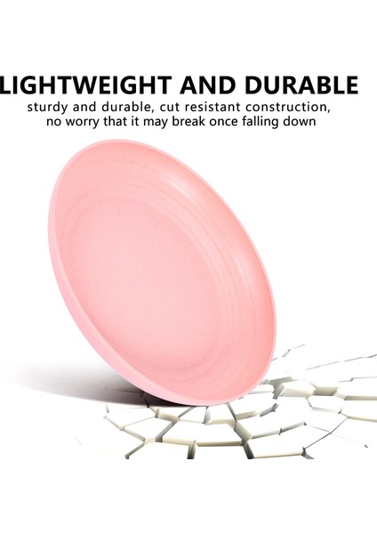 4 Adet 10 Inç Buğday Samanı Derin Yemek Tabakları - Mikrodalga ve Bulaşık Makinesinde Yıkanabilir, Kırılmaz Sağlam Plastik Yemek Tabakları (Yurt Dışından) fırsatları