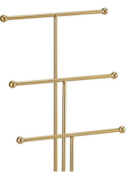 Altın 3 Katmanlı T Şeklinde Mücevher Rafı Çıkarılabilir Masif Ahşap Tabanlı Yüzük Saklama Kutusu Küpe Kolye Yüzük Mücevher Kutusu (Yurt Dışından) fırsatları