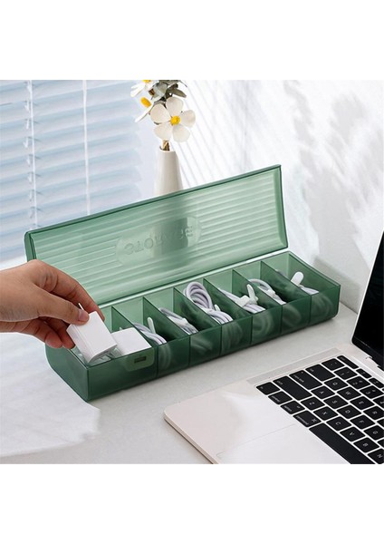 A-Şeffaf Veri Kablosu Saklama Kutusu Plastik Veri Hattı Saklama Kabı Masa, Kulaklık, Kırtasiye Depolama Için (Yurt Dışından) modelleri