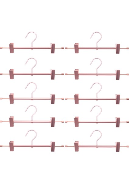 10 Adet Yüksek Dayanıklı Gül Altın Pantolon Etek Alt Askısı ve Klips (Yurt Dışından)