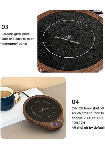 Termostatik Bardak Altlığı Üç Hızlı Ayarlanabilir Isı Yalıtımlı Bardak Altlığı Sıcak Bardak Altlığı Kahve Isıtma Pedi (Abd Fişi) (Yurt Dışından) fırsatları