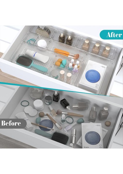 Kozmetik, Mücevher ve Mutfak Eşyaları Için Şeffaf Plastik Çekmece Saklama Kutusu Seti, Masa Çekmecesi Saklama Tepsisi (Yurt Dışından) fırsatları