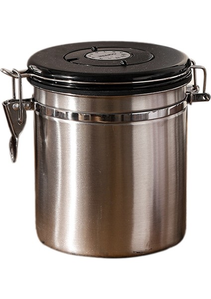 Tarih Takipli Hava Geçirmez Kahve Çekirdek Kabı Paslanmaz Çelik Mutfak Saklama Kutusu 1,5 L Gösterildiği Gibi (Yurt Dışından)