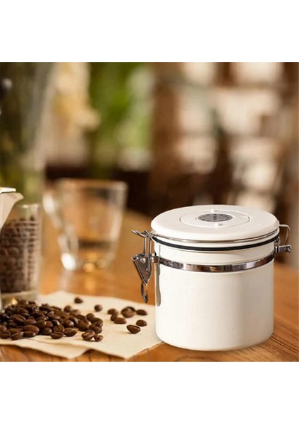 Tarih Takipli Hava Geçirmez Kahve Çekirdek Kabı Paslanmaz Çelik Mutfak Saklama Kutusu 1,5 L Gösterildiği Gibi (Yurt Dışından) fırsatları