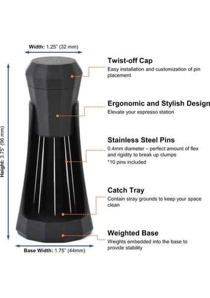 2 Adet Espresso Kahve Karıştırıcı Wdt Aracı ve Kendinden Hizalamalı Standı Kahve Karıştırma Aracı Kahve Bezi Tozu Iğne Tabanı ile (Yurt Dışından) modelleri