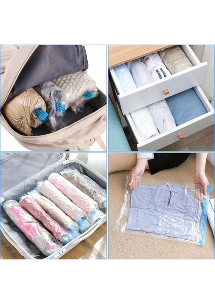 12'li Paket Vakumlu Sıkıştırma Torbaları Seyahat Saklama Çantası Ev Giysileri Sıkıştırma Torbası Seyahat Hava Çıkarma Vakumu (Yurt Dışından) modelleri