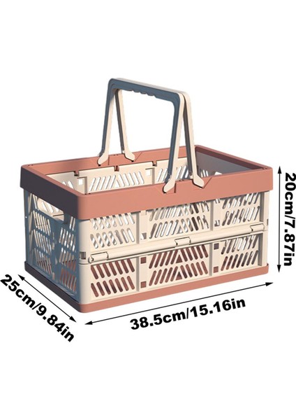 Açık Katlanır Piknik Sepeti Taşınabilir Kamp Saklama Kabı Plastik Çerçeve Büyük Kapasiteli Süpermarket Alışveriş Sepeti (Yurt Dışından) fırsatları