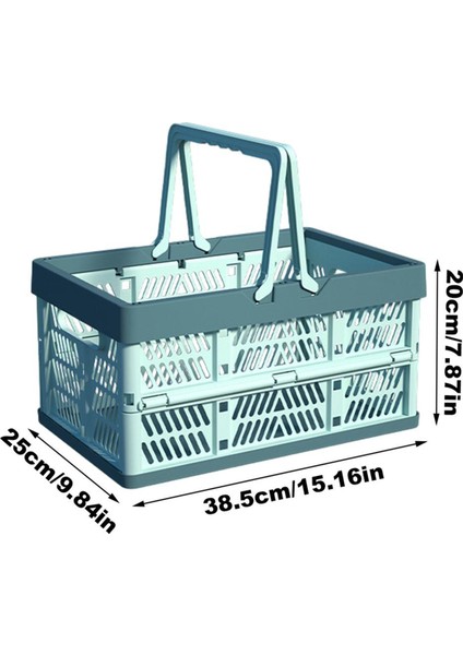 Açık Katlanır Piknik Sepeti Taşınabilir Kamp Saklama Kabı Plastik Çerçeve Büyük Kapasiteli Süpermarket Alışveriş Sepeti (Yurt Dışından) indirimleri