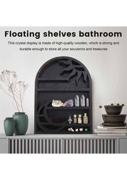 Ahşap Depolama Rafı - Şık ve Pratik Duvar Rafı, Hilal Güneş ve Ay Kristal Raf (Yurt Dışından) indirimleri