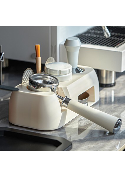 Espresso Tamping Istasyonu Espresso Kahve Düzenleyici Kutusu Depolamaya Uygun 51MM, 58MM Espresso Tamper, Distribütör, Beyaz (Yurt Dışından) fırsatları