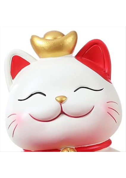 Şanslı Kediler Heykeli Süsleme Çeşitli Eşyalar Konteyneri Yaratıcı Reçine Figürin Masaüstü Düzenleyici Mücevher Biblo Tepsisi A (Yurt Dışından) indirimleri