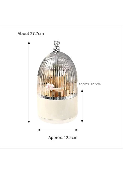 Kapaklı Dönebilen Makyaj Fırçası Tutucu Düzenleyici, 360° Dönebilen, Toz Geçirmez, Şeffaf Akrilik Kapaklı Makyaj Fırçası Kabı, A (Yurt Dışından) modelleri