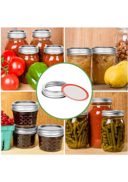 20 Adet Mason Kavanoz Kapakları ve Halkaları Seti, Normal Ağızlı Konserveleme, Bölmeli Tip ve Sızdırmaz Kapaklar, Ball Kerr Kavanozları (70 Mm) Için (Yurt Dışından) indirimleri