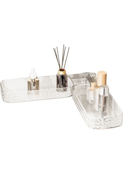 Çok Işlevli Duvara Monte Döndürülebilir Depolama Köşe Rafı, 180 Derece Döndürülebilir Yapışkanlı Duvara Monte Depolama Rafı B (Yurt Dışından)