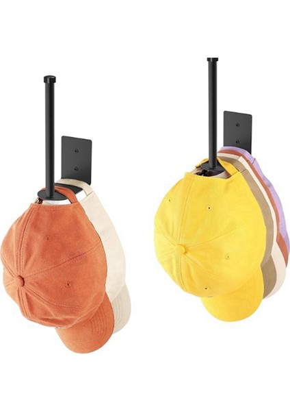 Beyzbol Şapkaları Için 2'li Siyah Şapka Askısı, Kapı, Yatak Odası, Dolap Için Güçlü Yapıştırıcılı/duvara Delinmiş Şapka Askısı (Yurt Dışından) modelleri