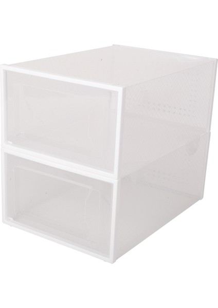 Şeffaf Ayakkabı Kutusu Saklama Kutusu Çekmece Tipi Plastik Ayakkabı Rafı Şeffaf Ayakkabı Dolabı Online Ünlü Ayakkabı Beyazı (Yurt Dışından) indirimleri
