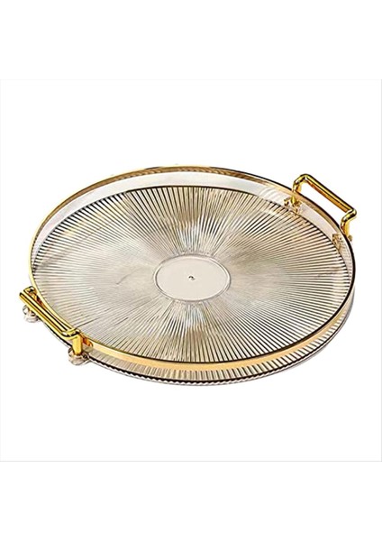 Lüks Servis Tepsisi, Saplı Kozmetik Parfüm Makyaj Sergileme Çok Işlevli Dekoratif Tepsi, Mücevher Tepsisi B (Yurt Dışından)