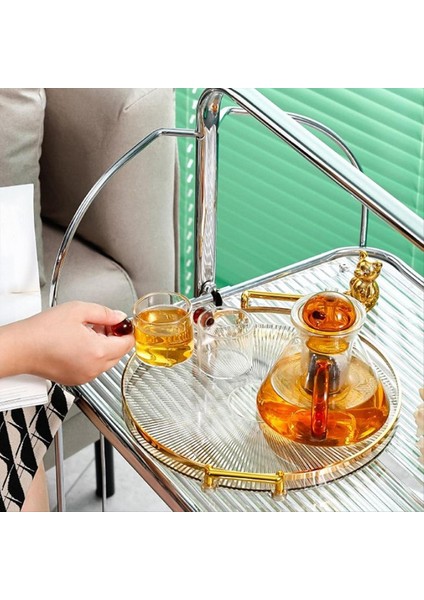 Lüks Servis Tepsisi, Saplı Kozmetik Parfüm Makyaj Sergileme Çok Işlevli Dekoratif Tepsi, Mücevher Tepsisi B (Yurt Dışından) fırsatları