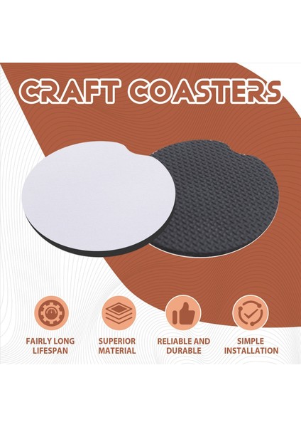 50 Adet Süblimasyon Araba Bardak Altlığı Boşlukları, Kendin Yap El Sanatları Araba Bardak Altlıkları Boyama Projesi Süblimasyon Aksesuarları (Yurt Dışından) fırsatları