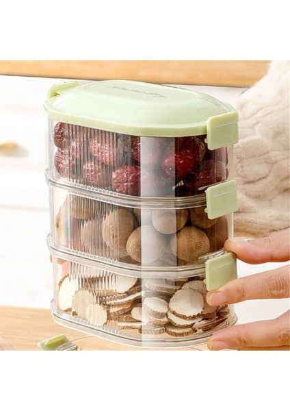 Kapaklı 3 Katlı Gıda Saklama Kapları Plastik Çıkarılabilir Istiflenebilir Silikon Halka Sızdırmaz Hava Geçirmez Gıda Saklama Kutusu (Yurt Dışından) fiyatları