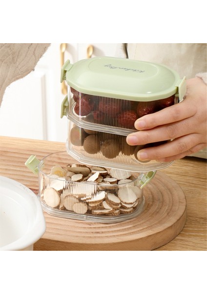 Kapaklı 3 Katlı Gıda Saklama Kapları Plastik Çıkarılabilir Istiflenebilir Silikon Halka Sızdırmaz Hava Geçirmez Gıda Saklama Kutusu (Yurt Dışından) fırsatları