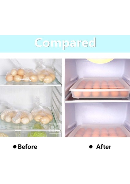 Yumurta Kabı, Kapaklı Buzdolabı Şeytan Yumurta Tepsisi Taşıyıcısı 60 Yumurta Için - Plastik Buzdolabında Istiflenebilir Taşınabilir 2'li Paket (Yurt Dışından) indirimleri