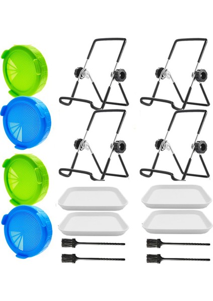 Geniş Ağızlı Mason Kavanozu Filizlendirme Kapağı, Çimlendirme Standı, Mason Kavanozu Dökme Ucu Kapağı, Fasulye Filizi Yetiştirmek Için Uygun (Yurt Dışından)