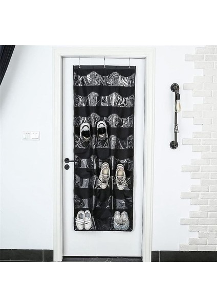 Kapı Üstü 24 File Cepli Askılı Dolap Girişi Orta Boy Ayakkabılık Ayakkabı Rafı (Yurt Dışından) fırsatları