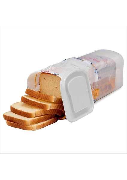 Şeffaf Ekmek Kutusu Plastik Taze Tutma Tost Saklama Tutucu Kapaklı Ekmek Gevreği Saklama Kabı, A (Yurt Dışından)
