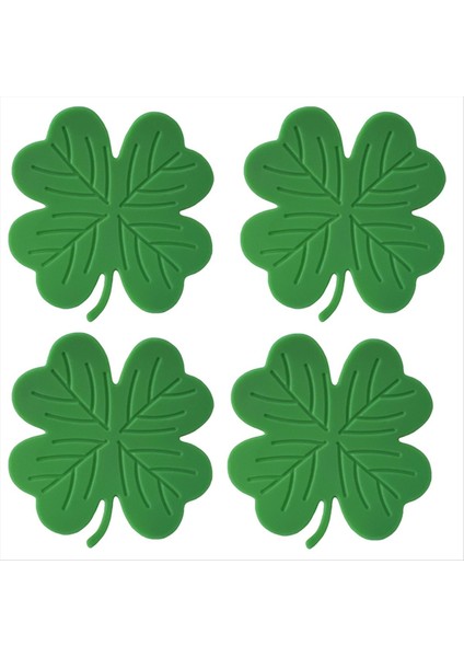 Adet St. Patrick Günü Bardak Altlığı Silikon Yeşil Içecek Bardak Altlıkları Kaymaz Yalıtım Çay Fincanı Altlıkları Kahve Bardak Altlıkları (Yurt Dışından)