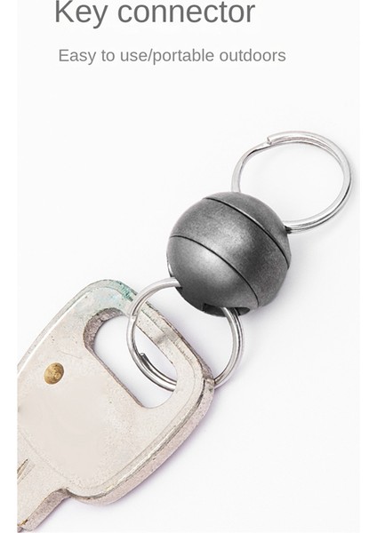 Titanyum Alaşımlı Anahtarlık Evrensel Top Anahtar Aksesuarları Evrensel Toka Döner Araba Anahtarlığı 360 Derece Dönen Toka (Yurt Dışından)