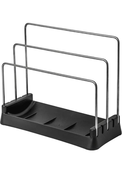 Kesme Tahtası Tutucu, Düzenleyici Kiler Rafı, Fırın Kapları Tutucu, Doğrama Tahtası Düzenleyici Mutfak Tezgahı Depolama Siyah (Yurt Dışından)