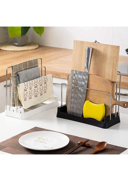 Kesme Tahtası Tutucu, Düzenleyici Kiler Rafı, Fırın Kapları Tutucu, Doğrama Tahtası Düzenleyici Mutfak Tezgahı Depolama Siyah (Yurt Dışından) fiyatları