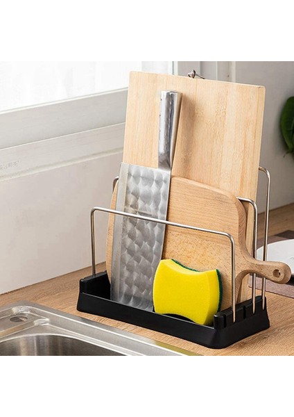 Kesme Tahtası Tutucu, Düzenleyici Kiler Rafı, Fırın Kapları Tutucu, Doğrama Tahtası Düzenleyici Mutfak Tezgahı Depolama Siyah (Yurt Dışından) modelleri