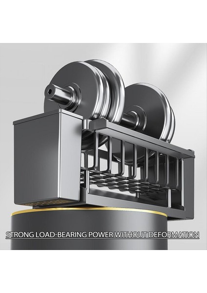 Kendiliğinden Boşalan Lavabo Rafı Sabunluk Süngerlik Bulaşık Bezi Havlu Askısı Filtre Sepeti Mutfak Lavabosu Drenaj Rafı Siyah (Yurt Dışından) indirimleri