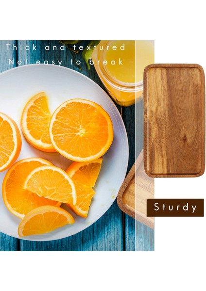 Akasya Servis Tepsisi, Dikdörtgen Masif Ahşap Düz Tabanlı Tabak, Meyve Tabağı, Tabak, Çay Tepsisi, Tatlı Tabağı - Küçük (Yurt Dışından) modelleri