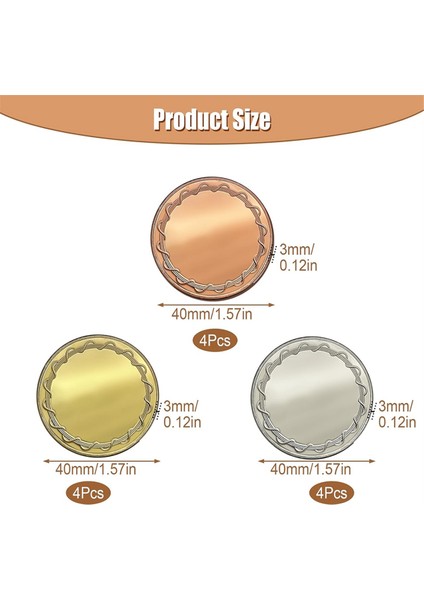 12 Adet Boş Meydan Okuma Madeni Parası Koruma Kutusuyla 1,6 Inç Altın Gümüş Gül Altın Dişli Kenarlı Gravürlü Boş Pirinç Madeni Paralar (Yurt Dışından) indirimleri