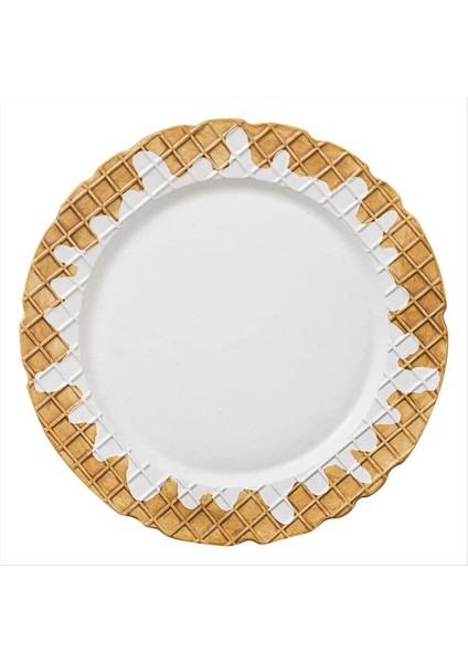 Yaratıcı Kurabiye Tabağı Sevimli Seramik Ofis Tatlı Tabağı Ev Kahvaltı Tatlı Tabağı, Beyaz, Şeker Külahı Tabağı (Yurt Dışından)