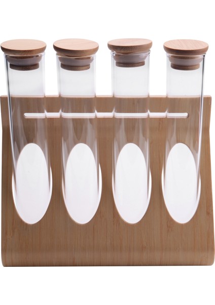 Ahşap Kahve Çekirdekleri Çay Sergileme Rafı Standı Cam Test Tüpü Mühürlü Saklama Dekoratif Süsler Tahıl Kabı Barista Için (Yurt Dışından)