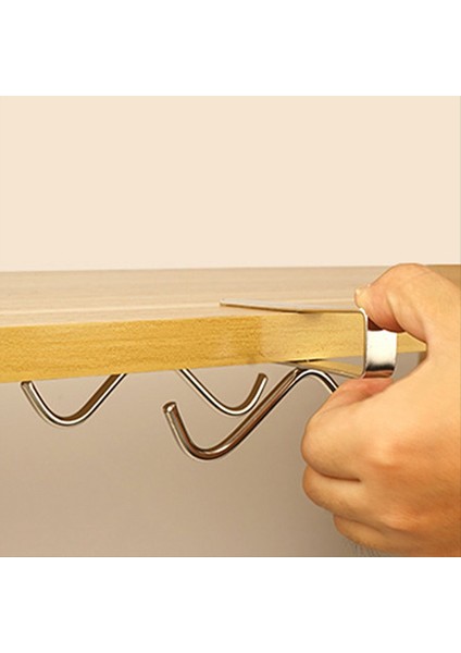 Bardak Askısı Kahve Kupası Kancaları Çivisiz Raf Altı Dolap Altı Bardak Askıları Kahve Kupası Kancaları Bardak Askılı Saklama Rafı (Yurt Dışından) fiyatları