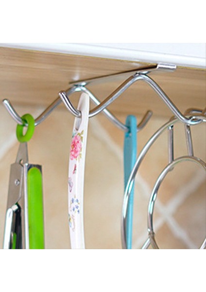 Bardak Askısı Kahve Kupası Kancaları Çivisiz Raf Altı Dolap Altı Bardak Askıları Kahve Kupası Kancaları Bardak Askılı Saklama Rafı (Yurt Dışından) indirimleri