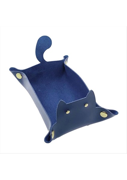 Adet Sevimli Kedi Şeklinde Deri Uşak Tepsisi, Sehpa Için Mücevher Tepsisi, Dekoratif Masa Düzenleyici, Her Şeyi Kapsayan Tepsi Mavi (Yurt Dışından) fiyatları