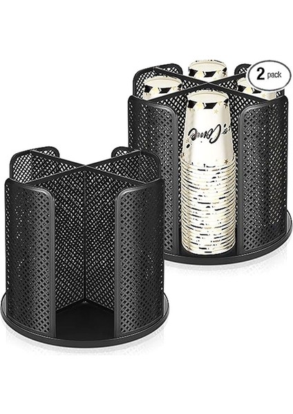 Kahve Fincanı Dağıtıcısı 360 Derece Dönebilen Kağıt Bardak ve Kapak Tutucu Plastik 4 Bölmeli Bardak Kapağı Düzenleyici Mutfak B Için (Yurt Dışından) fiyatları