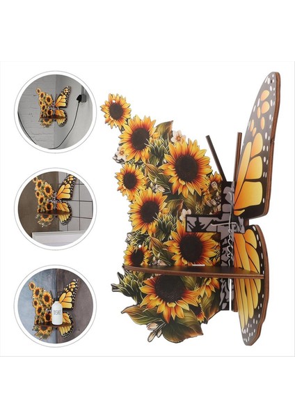 Denizkızı Köşe Rafı Ahşap Duvara Monte Yüzen Raf Dekoratif Çiçek Bitki Sergileme Rafı Oturma Odası Kitap Dekoru-B (Yurt Dışından) fırsatları