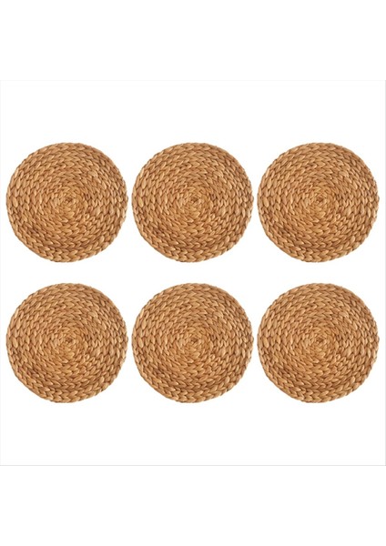 Dokuma Amerikan Servisleri, Yuvarlak Amerikan Servisleri, Rattan Amerikan Servisleri, Yuvarlak Dokuma Amerikan Servis Seti, Isıya Dayanıklı/kaymaz Yemek Tabakları, 6 Parça (Yurt Dışından)