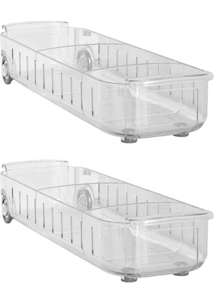 2'li Buzdolabı Çekmecesi Saklama Kutusu Mutfak Dondurucu Bölmesi Saklama Kutusu Çeşitli Eşya Saklama Kutusu (Küçük) (Yurt Dışından)