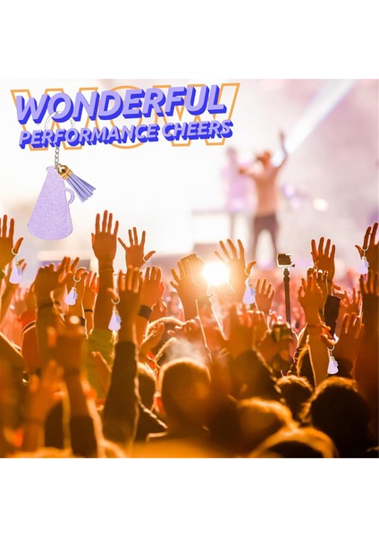 48 Parça Akrilik Anahtarlık Boşluğu, Püsküllü Akrilik Tezahürat Megafonu Anahtarlıkları, Şeffaf Boş Anahtarlık Seti Mor (Yurt Dışından) fırsatları