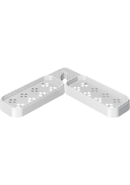 Banyo Döner Raf Duvara Monte Tuvalet Lavabo Mutfak Duvar Depolama Rafı Banyo Aksesuarları Wc Düzenleyici Beyaz (Yurt Dışından)