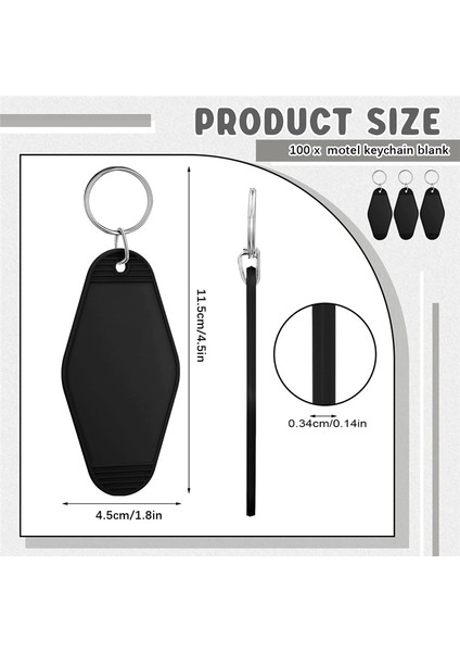 100 Adet Siyah Otel Motel Anahtarlık Toplu Plastik Süblimasyon Boş Anahtarlıklar Vintage Eşkenar Dörtgen Motel Anahtar Etiketleri Çift Taraflı (Yurt Dışından) fiyatları